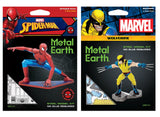 SET of 2 Fascinations Metal Earth Marvel SPIDERMAN & WOLVERINE 3D DIY Model Kits Model
