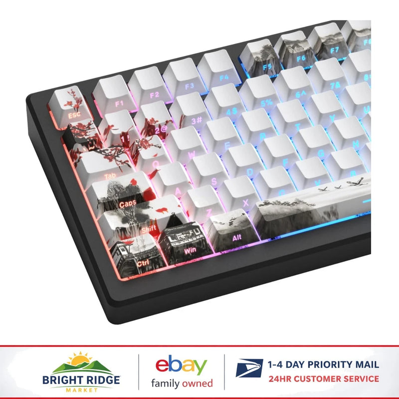 PBT Keycaps, Cherry Blossom Color for Enhanced Typing Experience Model