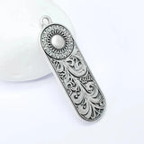 Elegant Scrollwork Pendant, Boho Charms, Earring Charms, Silver Dangle Pendant Charms