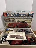 AMT 1937 Cord Supercharged 812 Convertible Coupe 1/12 Scale,bags opened,started Model