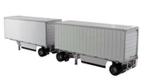 Diecast Masters 91036 Wabash National 28' Pup Trailers White 1/50 Scale Model Model
