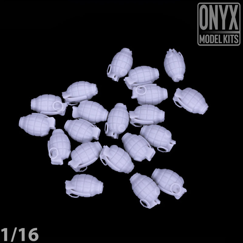 ONYX MODEL KITS | 1:16 | 1/16 | UK Mills Bombs (x20) | WW2 | WWII | Model