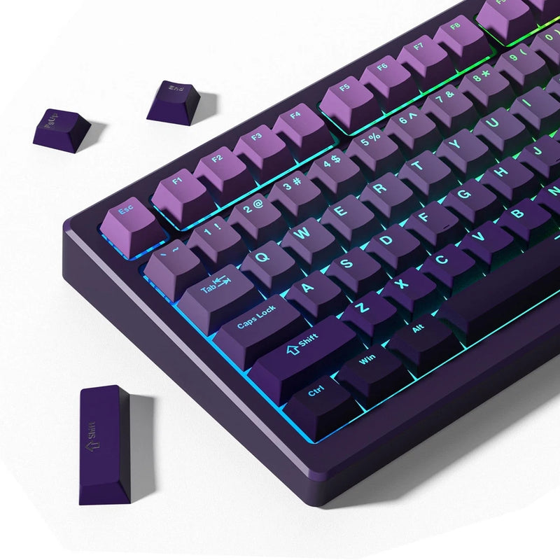 Gradient Purple PBT Keycap Set for Cherry/Gateron MX Switches, 60-100% Model