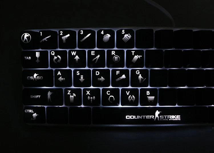 Counter Strike CS:GO custom backlight keycaps for mechanical keyboard Model