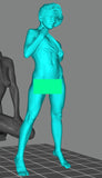 120mm Total Height Resin Lady Beauty Girl  Unassembled Unpainted Model