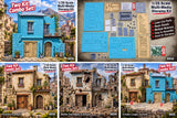 1/35 WWII Diorama Combo Set Two WWII ETO/Italian Buildings +Foilage Pack 8856 Model