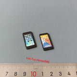 1/6 Scale Mini Cell Phone Scene Model Black Phone Metal for 12" Action Figure Model