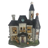 Light Up Haunted House Sound Halloween Decor Creepy Eye Ghost Pumpkin 15.5 Inch Model