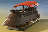 Star Wars Jabbas Sail Barge Khitanna 25" W Stand 1/72 3d Model Kit Model
