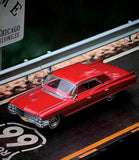 MK 1:64 Red Deville Muscle Lowrider Sports Model Diecast Display Car Model