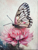 Pink Butterfly Bead Embroidery Kit ?C DIY Handmade Beading Craft Set | Gift Model
