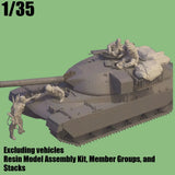 1/35 Modern Tank Crew Figures Stowage Resin Model Kit Unpainted No Vehicle Model