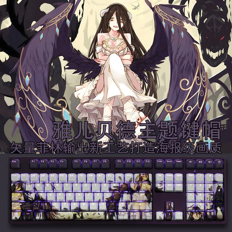 Overlord Albedo Transparent RGB 108 PBT OEM Keycap for Mechanical Keyboard Stock Model
