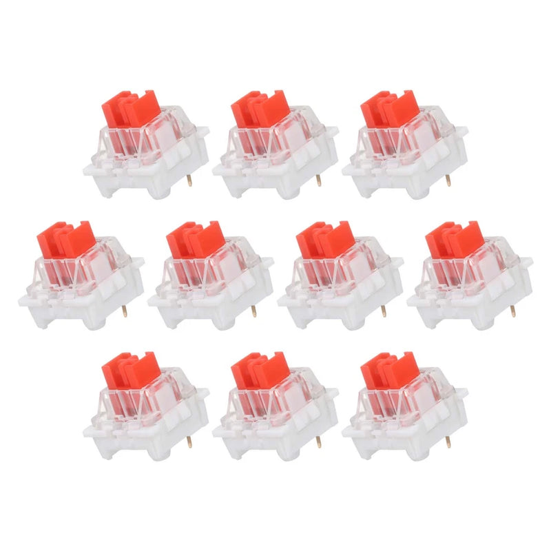 10pcs Red Keyboard Switches 3-Pin 45gf Linear Keyboard Switch Replacement Model