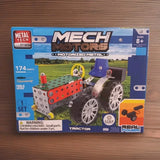Metal Tech Toy - Mech Motors - Tractor Building Kit - 174 Parts With Tools Model