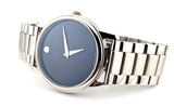 NEW Movado Men's Museum Classic Swiss Quartz SS W/Onyx Blk Dial; #01.1.14.6060 Model