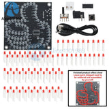 DC 4-5V 81-bit LED Thumb Light Sign Flowing Lights DIY Kit Soldering Practice Model