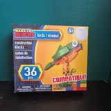 NIB Conure Green Orange Parrot 36 Building Brick Make It Blocks Bird Puzzle Kit Model