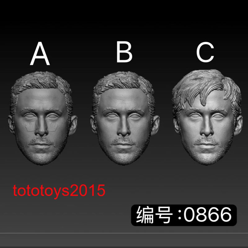 1:6 1:12 1:18 Blade Runner Ryan Gosling Head Sculpt For 12" 6" 3.75"Figure Body Model