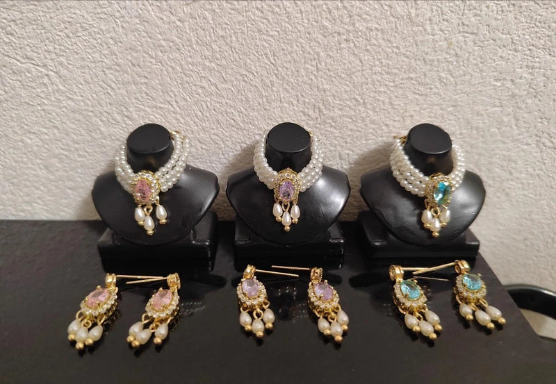 1/6 Female Three-layered Pearls + Zircon Set Model For 12" Action Figures Model
