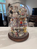 Bronson Charismatic Cat Cats Set & Glass Display Case Kitty Figurines Figurine Model