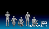 1/32 Scale WwII British QF25 Artillery Soldiers 5 Figures Unpainted Resin Model Model