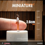 1/64 Painted Ponytail Girl Miniature Resin Figure Diorama Model Scenery Model