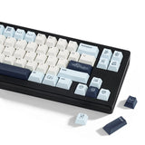 JOLINTAL Cute PBT Keycaps 130 Keys, Minimalist Style Key Cap Blue White Anime Model