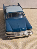 1958 Chysler Imperial. 1/25 scale plastic friction model in 2-tone Blue. Model