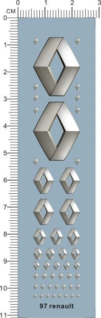 decals renault for different scales model kits - (97) Model