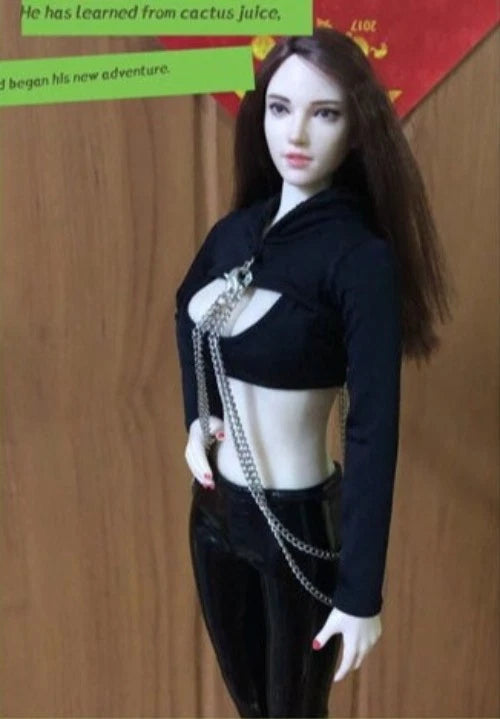 1Set 1/6 Female Sexy Chain Tops +Vest +Pants Model Fits for 12" Action Figure Model