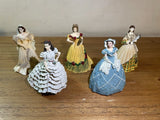 Lot 5 Female Franklin Mint Gone With The Wind Character Figurines 1990 1991 Model