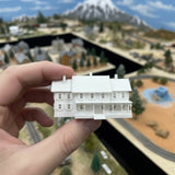 Evemodel N Scale Model Dwelling House Kit Not-built Two-story Three-Buildings Model