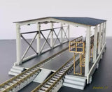 N Scale Railway Diorama Train Model Locomotive Depot Assembly Maintenance Yard Model