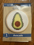 Leisure Arts Avocado Cross Stitch Kit Embroidery With Hoop Model