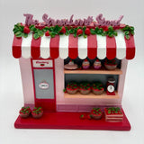 The Strawberry Stand Figurine Red Pink Decorative Display Sweet Cute Decor Model
