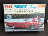 JO-HAN 1/25 1963 PLYMOUTH FURY CONVERTIBLE ANNUAL Mostly Unassembled Model