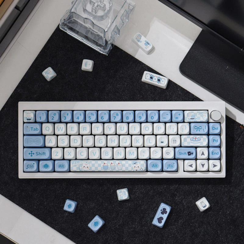 Alice Rabbit Theme Keycaps145Pcs/set PBT MOA Profile Model