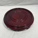 Vintage Oriental Chinese Rosewood Figurine/ Vase Display Stand ~ Round Model