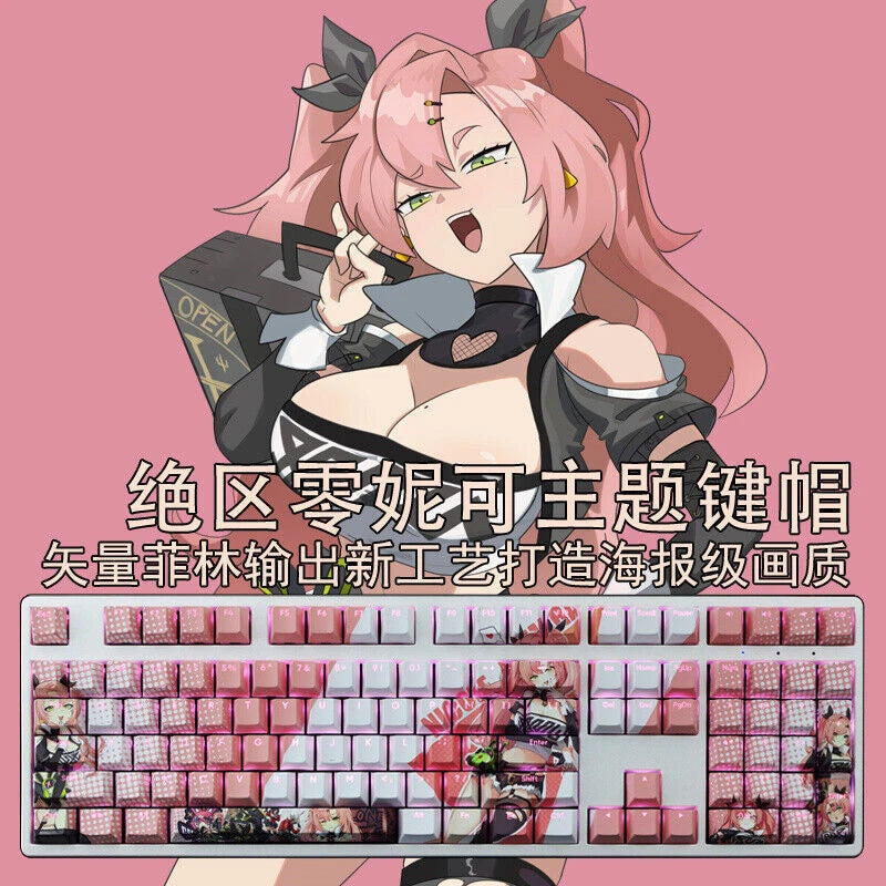 Zenless Zone Zero Nicole Demara RGB PBT Keycaps F/Cherry MX Mechanical keyboard Model