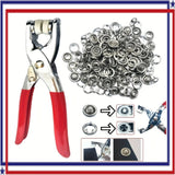 200pcs Metal Sewing Buttons And 1pc Snap Fastener Pliers Set - Easy DIY Clothes Model
