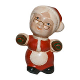Vintage 1970s Mrs. Santa Claus Hand Painted Christmas Figurine Display 6-3/4" H Model