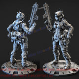 Lady Soldier Figure 1/12 1/8 1/4 1/3 Model Kit Unpainted Unassembled 3D Print Model