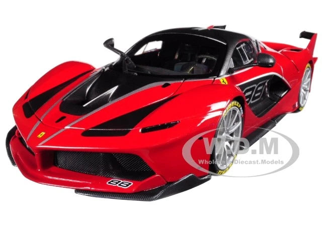 FERRARI FXX-K #88 RED SIGNATURE SERIES 1/18 DIECAST MODEL CAR BY BBURAGO 16907 Model
