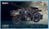 Great Wall Hobby 1/35 GWH L3510 WWII German Motorcycle BMW R75 with Sidecar New Model