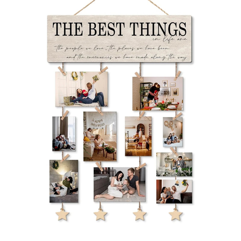 Family Picture Photo Display Board Collage Photo Hanging Display, Picture Boa... Model