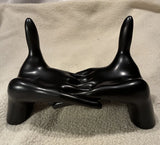 Eternal Black Hand Sculpture Resin Statue Modern Phone Stand Home Office Decor Model