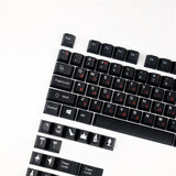 Black Simple Russian Keycap Cherry MX PBT 128 KeyCaps in Box for Cherry MX Model