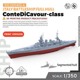 SSMODEL 1/350 Military Model Kit Italy ConteDiCavour-class Battleship FULL HULL Model