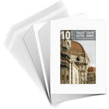 10 Pack White 18x24 Mats for 12x18 Photo+Backing+Bag Model